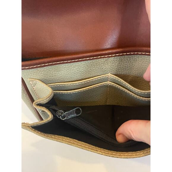 Esprit Vintage Shoulder Bag Crossbody Purse Vtg 80's Brown/Tan Pebbled - Picture 6 of 7